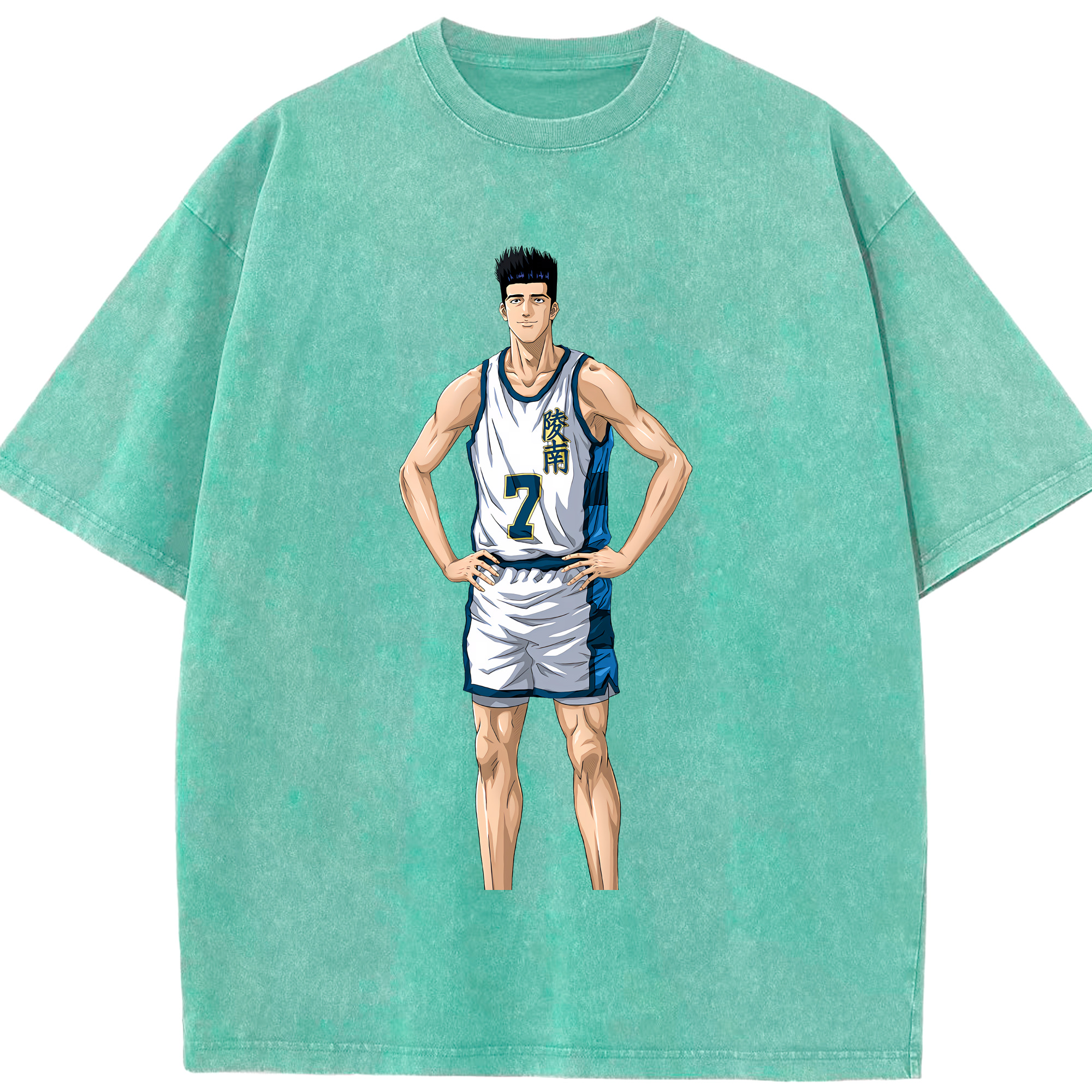 （画像用） SLAM DUNK／スラムダンク 綿100% ヴィンテージ風 半袖Tシャツ（フロントプリント）